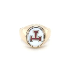 9CT GOLD ROYAL ARCH TRIPLE TAU REVERSIBLE RING